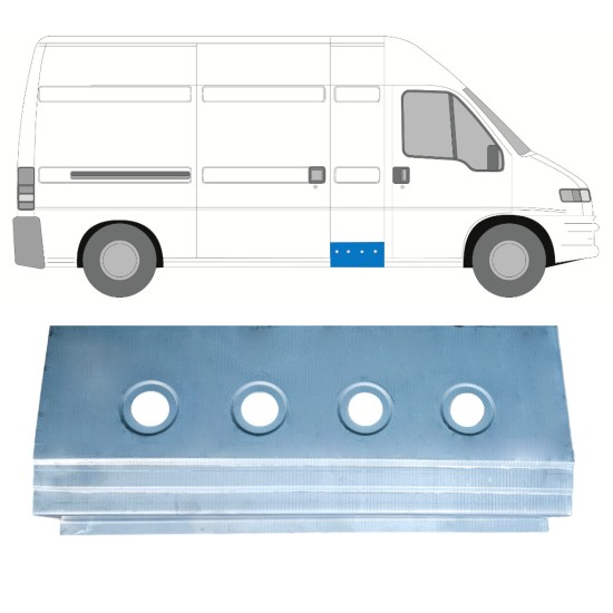 Slenkstis vidinė dalis už Citroen Jumper 1994-2006 / Kairė = Dešinė (simetriška) 17305