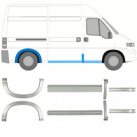 Slenkstis apatinė + sparnas galinis už Fiat Ducato Boxer Relay 1994-2006 / MWB / Rinkinys 11517