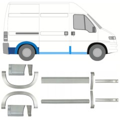 Slenkstis apatinė + sparnas galinis už Fiat Ducato 1994-2006 / Rinkinys 11522