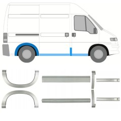Slenkstis apatinė + sparnas galinis už Fiat Ducato 1994-2006 / Rinkinys 11516