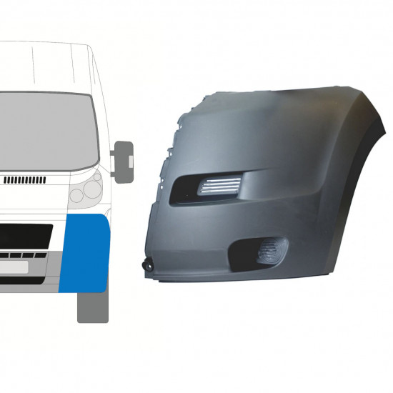 Priekinio bamperio kampas už Fiat Ducato 2006-2014 / Kairė 7474