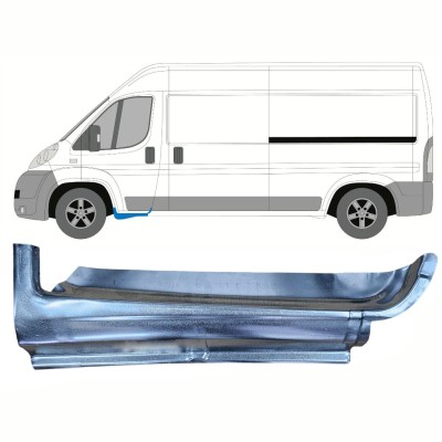 Slenkstis apatinė durų priekinių už Fiat Ducato 2006-2014 / Kairė 14791