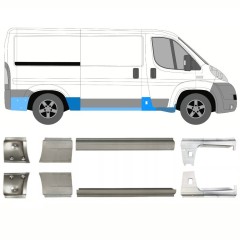 Slenkstis, apatinė už Peugeot Boxer 2006-2025 / Kairė + Dešinė / Rinkinys 14154