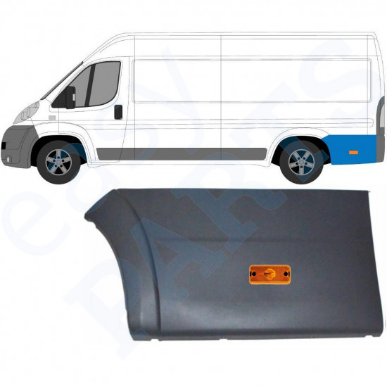 Sparno juosta galinė su lempa už Fiat Ducato 2006- / LWB / Kairė /  10681