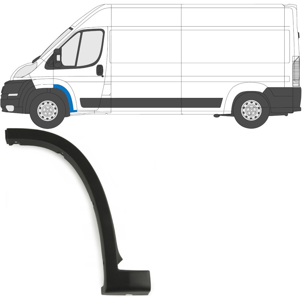 Sparno Juosta Priekinio Sparno Už Fiat Ducato 2006- / Kairė 6535