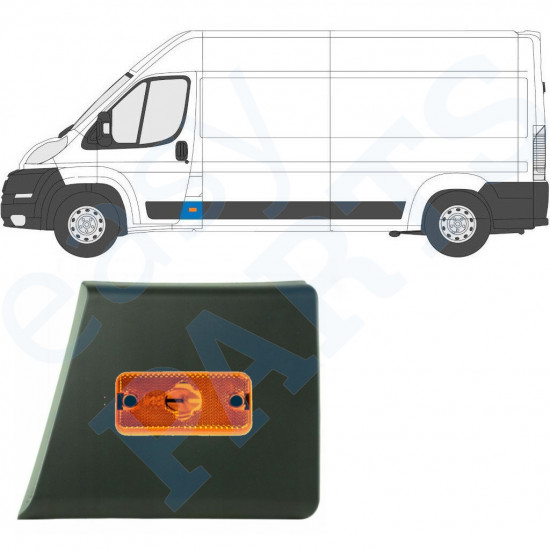 Sparno juosta priekinio statramsčio su lempa už Fiat Ducato 2006- / Kairė 10677
