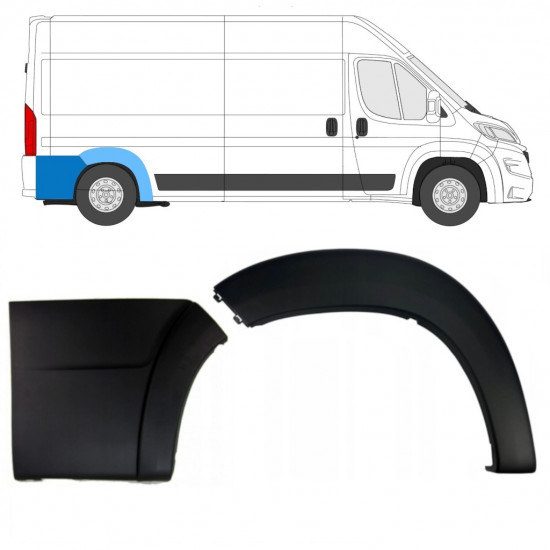 Sparno juosta galinė už Fiat Ducato 2018- / Dešinė / Rinkinys 10955
