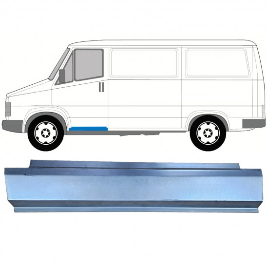 Slenkstis apatinė durų priekinių už Fiat Ducato / C25 / J5 1981-1994 / Kairė 9000