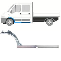 Slenkstis apatinė + sparnas priekinis už Peugeot Boxer 1994-2006 / Kairė / Rinkinys 14459