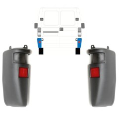 Galinio bamperio kampas už Fiat Ducato 1994-2002 / Kairė + Dešinė / Rinkinys 10423