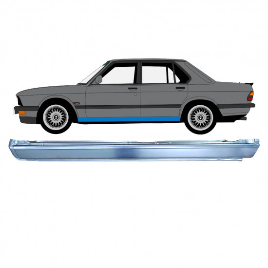 Slenkstis, apatinė už BMW 5 E28 1981-1987 / Kairė 7625