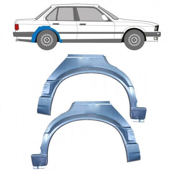 Galinė arka už BMW 3 E30 1987-1994 / Kairė + Dešinė / Rinkinys 9845