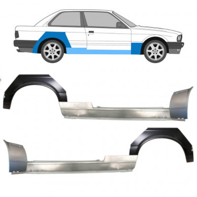 Slenkstis apatinė + sparnas priekinis + sparnas galinis už BMW 3 E30 1982-1987 11510