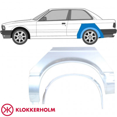 Galinės arkos vidinė + išorinė dalis už BMW 3 E30 1982-1987 / Kairė / Rinkinys 10849