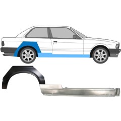 Visas slenkstis + galinio sparno apatinė dalis už BMW 3 E30 1982-1987 / Dešinė / Rinkinys 11234