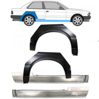 Slenkstis apatinė + sparnas galinis už BMW 3 E30 1982-1987 11236