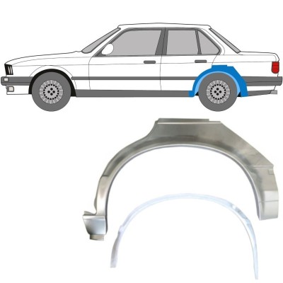 Galinės arkos vidinė + išorinė dalis už BMW 3 E30 1982-1987 / Kairė / Rinkinys 10858