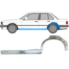 Visas slenkstis + galinio sparno apatinė dalis už BMW 3 E30 1982-1987 / Kairė / Rinkinys 11238