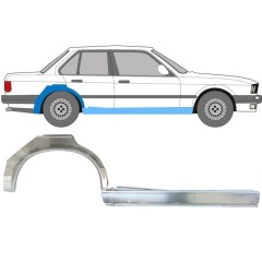 Visas slenkstis + galinio sparno apatinė dalis už BMW 3 E30 1982-1987 / Dešinė / Rinkinys 11237