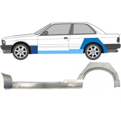 Slenkstis apatinė + sparnas priekinis + sparnas galinis už BMW 3 E30 1987-1994 / Kairė / Rinkinys 11512