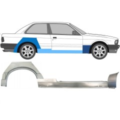 Slenkstis apatinė + sparnas priekinis + sparnas galinis už BMW 3 E30 1987-1994 / Dešinė / Rinkinys 11511