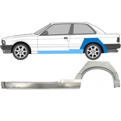 Visas slenkstis + galinio sparno apatinė dalis už BMW 3 E30 1987-1994 / Kairė / Rinkinys 11506