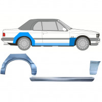 Slenkstis apatinė + sparnas priekinis + sparnas galinis už BMW 3 E30 1987-1994 CABRIO / Dešinė / Rinkinys 12574