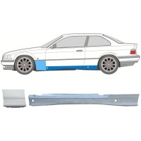 Visas slenkstis + priekinio sparno apatinė dalis už BMW 3 E36 1990-2000 / Kairė / COUPE / Rinkinys 17022