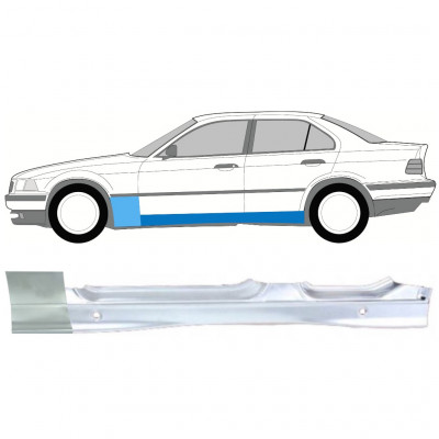 Slenkstis apatinė + sparnas priekinis už BMW 3 E36 1990-2000 / Kairė / Rinkinys 11206