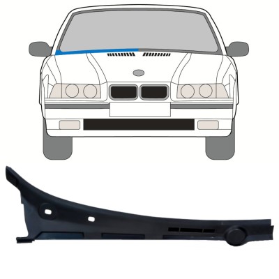 Stiklo apatinės dalies skarda už BMW 3 E36 1990-2000 / Dešinė / COMBI / SEDAN / COMPACT 16898