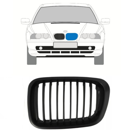 Grotelės už BMW 3 E46 1998-2006 / Kairė 16302