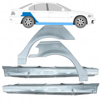 Slenkstis apatinė + sparnas galinis už BMW E46 3 1998-2005 / Rinkinys 11260