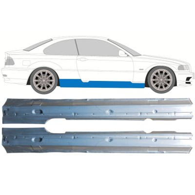 Visas slenkstis už BMW 3 E46 1998-2006 / Kairė + Dešinė / COUPE / Rinkinys 16814