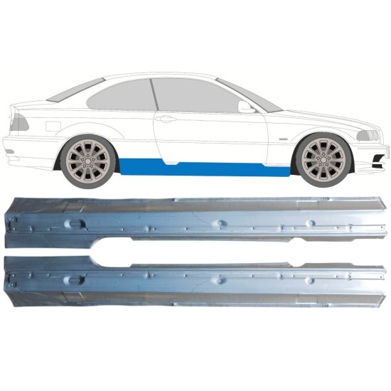Visas slenkstis už BMW 3 E46 1998-2006 / Kairė + Dešinė / COUPE / Rinkinys 16814