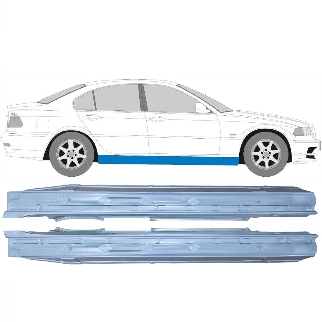 Visas Slenkstis Už Bmw E46 3 1998-2005 / Kairė + Dešinė / Combi / Sedan / Rinkinys 6195