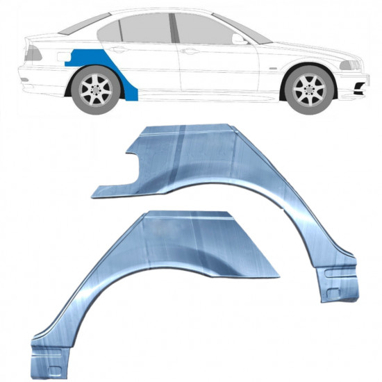 Galinė arka už BMW E46 3 1998-2005 / Kairė + Dešinė / Rinkinys 6204