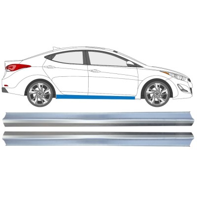 Slenkstis, apatinė už Hyundai Elantra 2010-2015 / Kairė + Dešinė / Rinkinys 14936