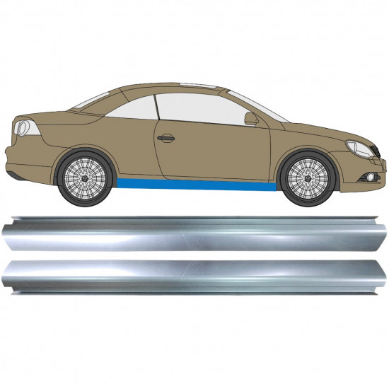 Slenkstis, apatinė už Volkswagen EOS 2006-2015 / Kairė + Dešinė / Rinkinys 10558