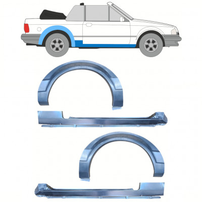 Slenkstis apatinė + sparnas galinis už Ford Escort 1981-1990  CABRIO / Rinkinys 12588