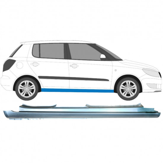 Visas slenkstis už Skoda Fabia 2007-2015 / Dešinė 6996