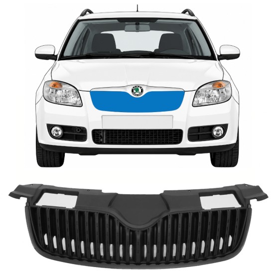 Juodos grotelės už Skoda Fabia II 2007-2010 7524