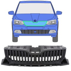 Juodos grotelės už Skoda Fabia 2014-2018 / Rinkinys 7544