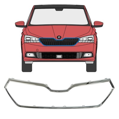 Radiatoriaus grotelių rėmas už Skoda Fabia 2018-2021 16215