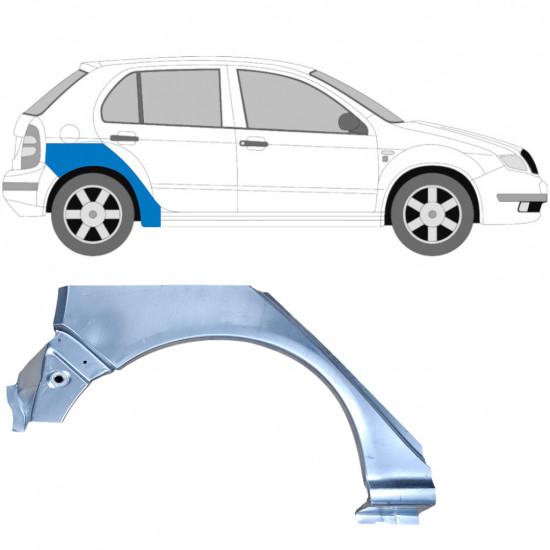 Galinė arka už Skoda Fabia 1999-2007 / Dešinė 6994