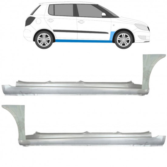 Slenkstis apatinė + sparnas priekinis už Skoda Fabia 2007-2015 11172