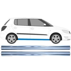 Slenkstis, apatinė už Skoda Fabia II 2007-2015 / Kairė + Dešinė / Rinkinys 11919