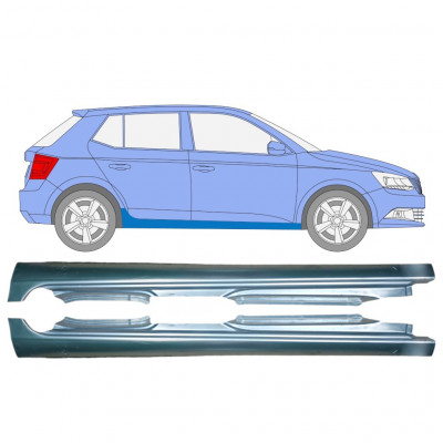 Visas slenkstis už Skoda Fabia 2014- / Kairė + Dešinė / Rinkinys 9823