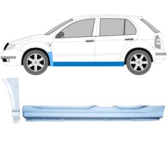 Visas slenkstis + priekinio sparno apatinė dalis už Skoda Fabia I 1999-2007 / Kairė / Rinkinys 11168