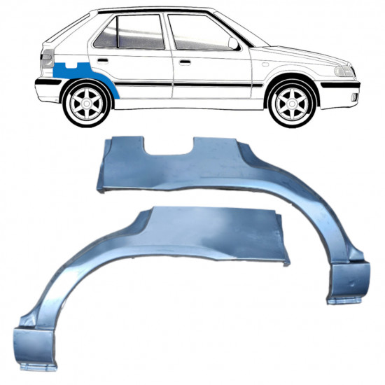 Galinė arka už Skoda Felicia 1994-2001 / Kairė + Dešinė / Rinkinys 10590