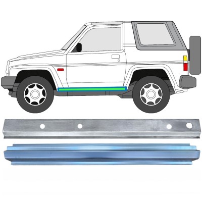 Slenkstis vidinė + išorinė dalis už Daihatsu Feroza Rocky Fourtrak 1984-1993 / Kairė / Rinkinys 17014